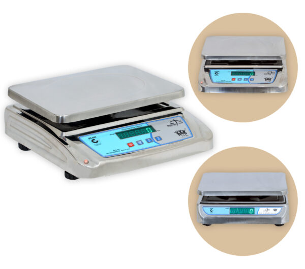 TAJ+ SS-MINI-6V(175x225mm)20Kg Digital Counter Weighing Scale with Front Back Display - Image 3