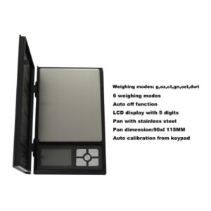 TAJ+ 500g-0.01g(10mg) Compact Pocket Scale For Domestic Use Model:Note Book / Diary Best For Gold,Silver and Imitation Jwellery taj+ 2kg 0.1g(100mg) compact pocket scale for domestic use model:note book / diary best for silver and imitation jwellery