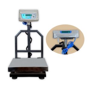 taj+ 300kg 50g economy platform weighing scale with steel platter pan size:600x600mm for retail & industrial use