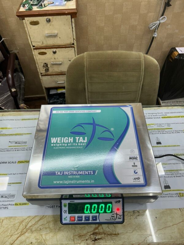 ALPHA BENCH SCALE-Platter Size:350x400mm,Available Capacity:50Kg-5g or 100Kg-10g - Image 2