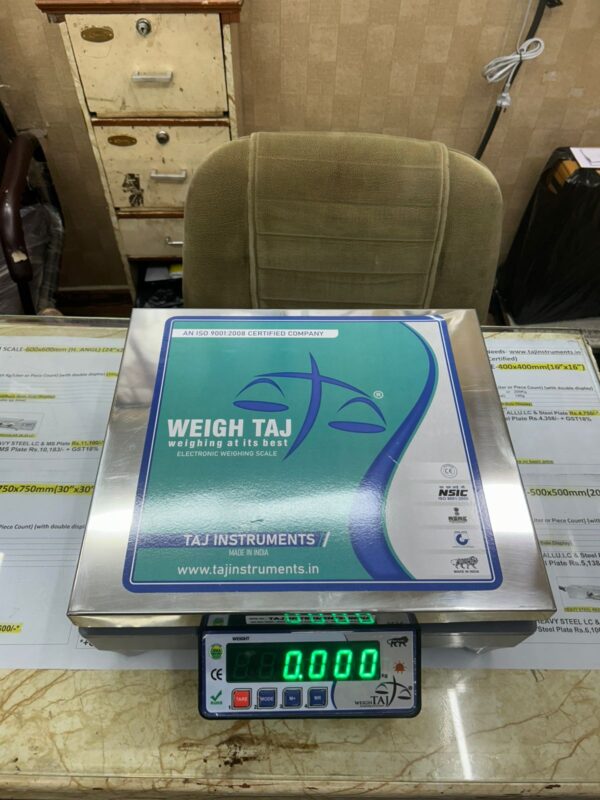 ALPHA BENCH SCALE-Platter Size:350x400mm,Available Capacity:50Kg-5g or 100Kg-10g - Image 4