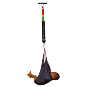 taj+ salter color coded(tri color) tubular spring balance with baby sling capacity:5kg 100g for child health monitoring color coded tubular spring balance for aanganwadi