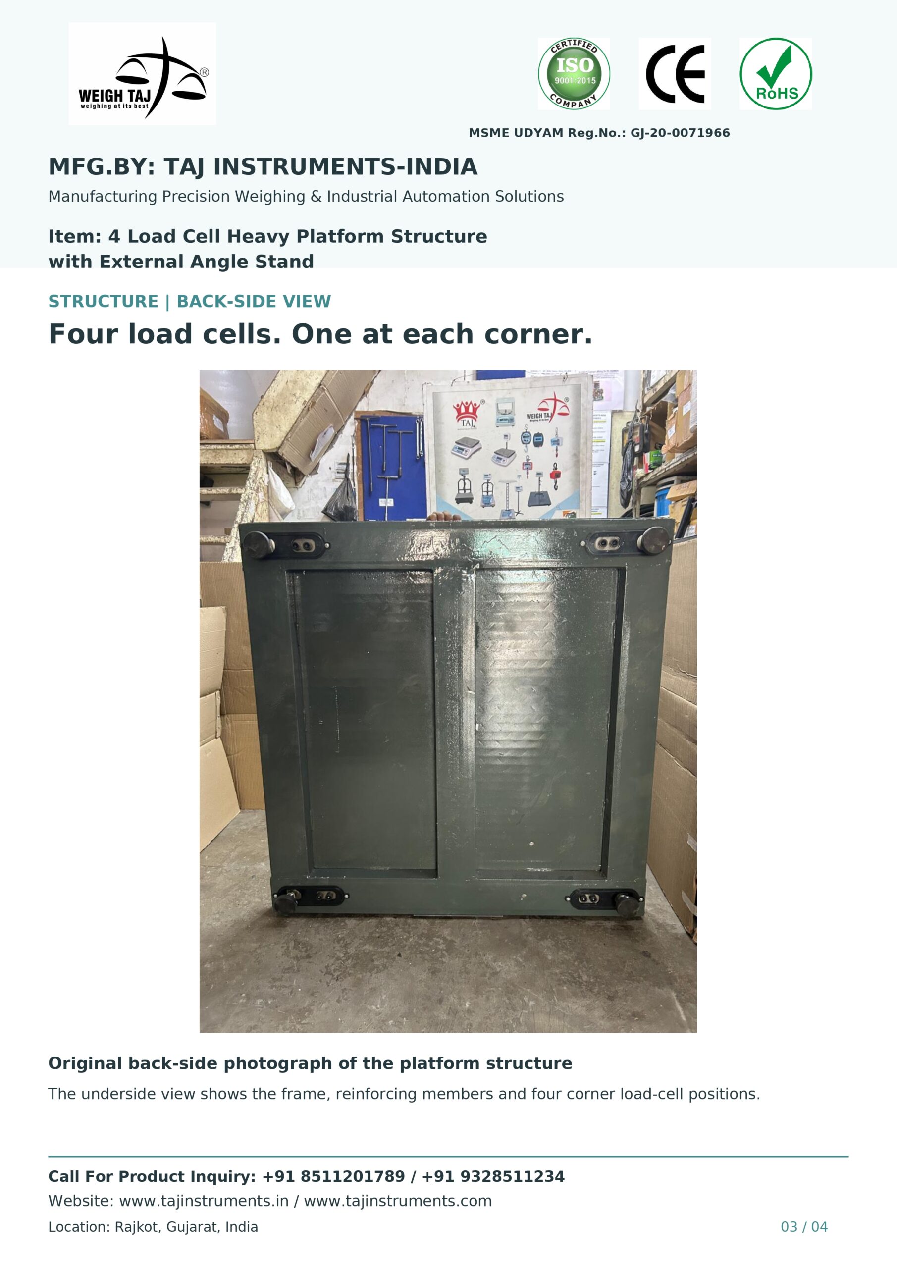 taj 4 load cell platform catalogue page 0003
