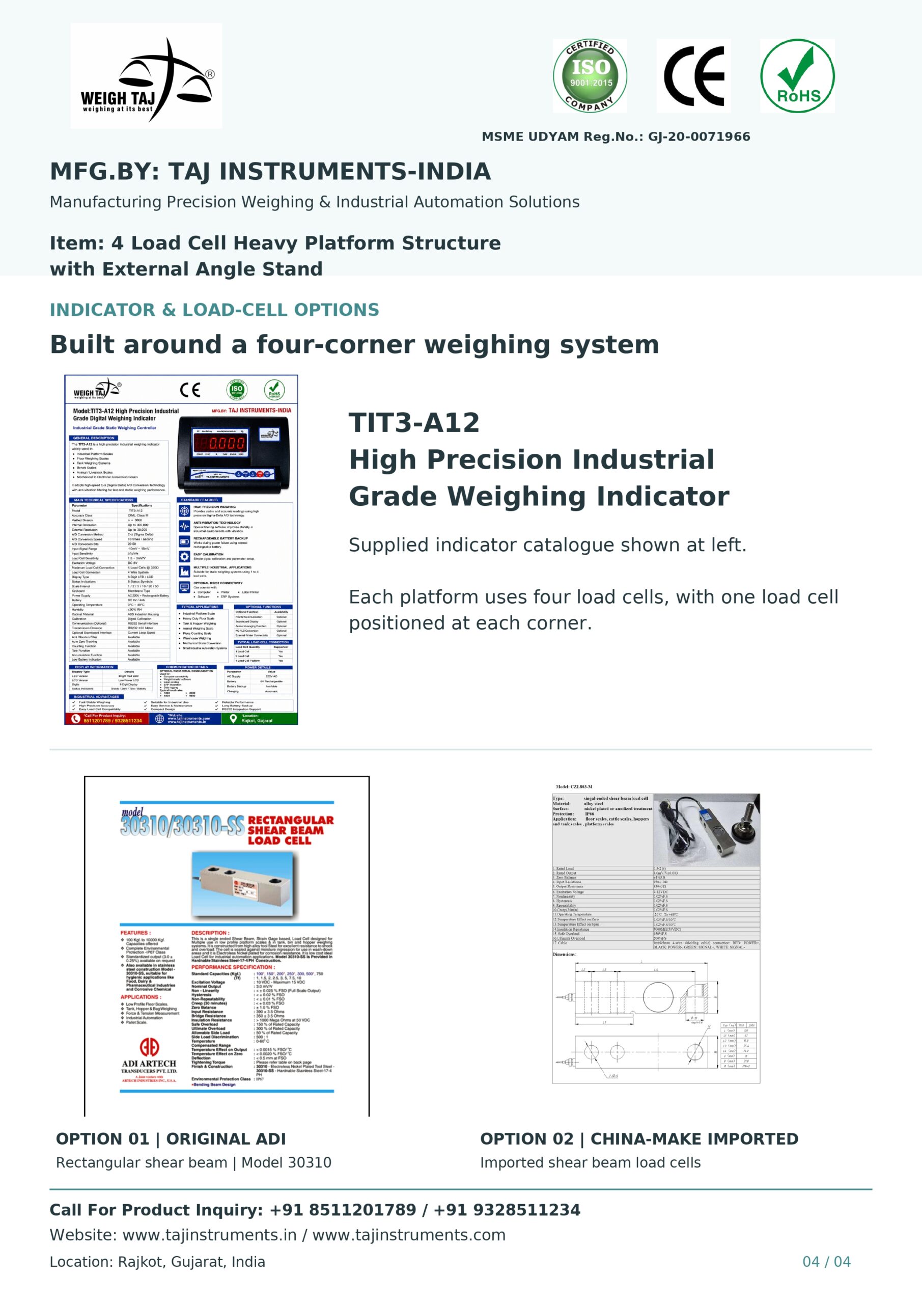 taj 4 load cell platform catalogue page 0004